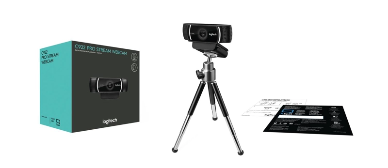 CAMARA WEB C922 PRO STREAM WEBCAM 1920 X 1080 PIXELES USB NEGRO - 3