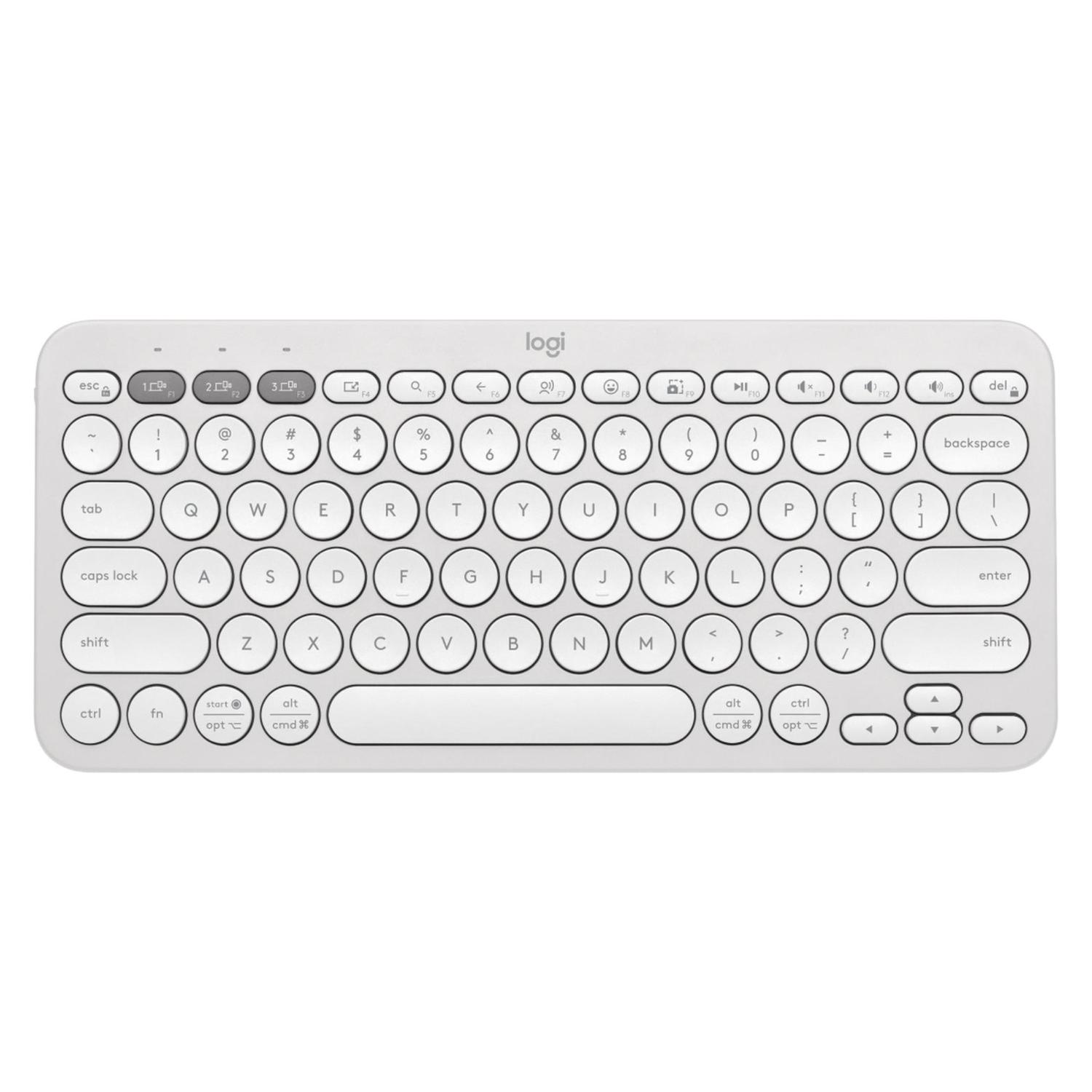 TECLADO LOGITECH PEBBLE KEYS 2 K380S RF INALAMBRICO BLANCO - 1