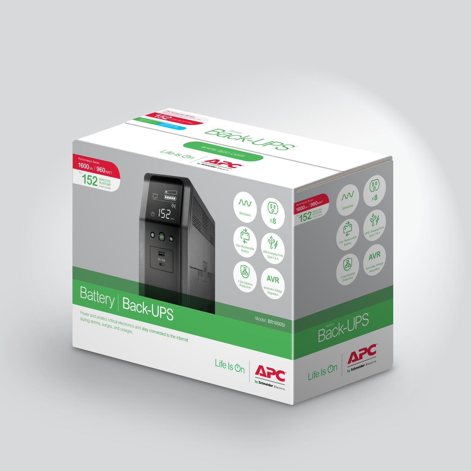 APC UPS LINEA INTERACTIVA 1,6 KVA 960 W 8 AC OUTLET(S) - 8