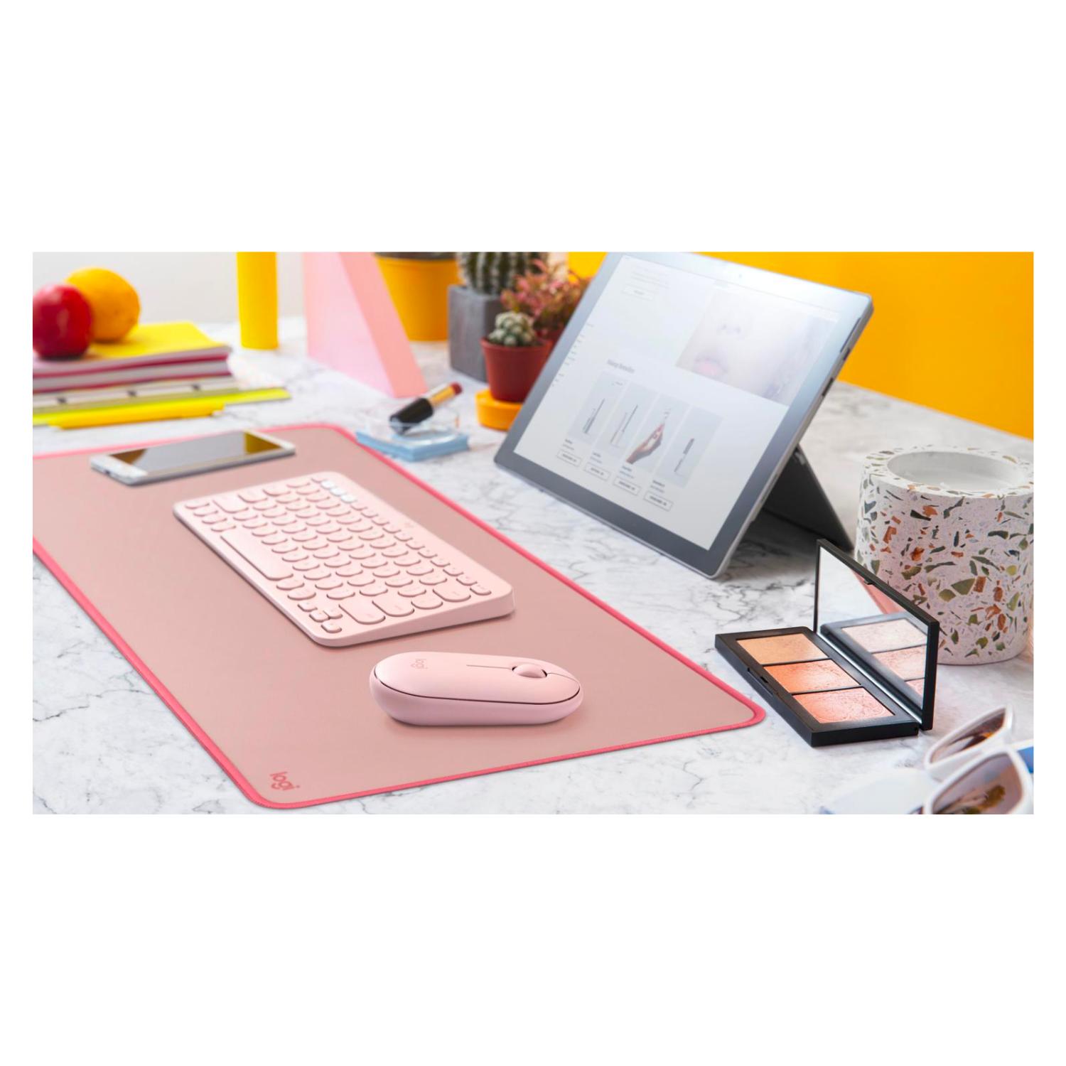 MOUSE PAD LOGITECH DESK MAT STUDIO SERIES ROSA - 6