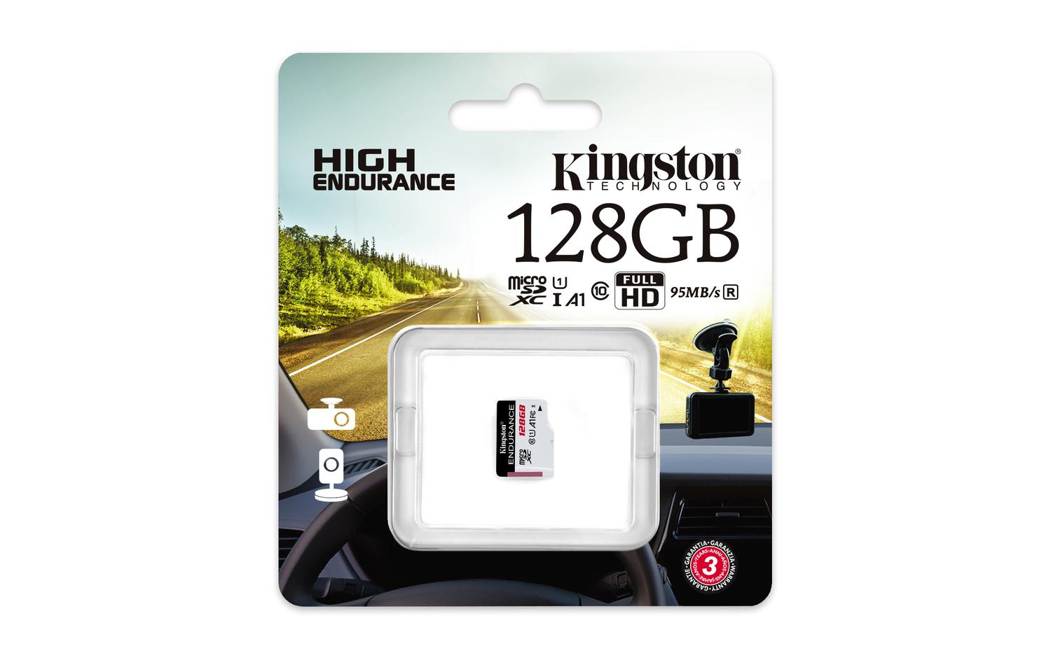 TARJETA SDXC KINGSTON TECHNOLOGY MEMORIA FLASH HIGH ENDURANCE 128 GB MICROSD UHS-I CLASE 10 - 2