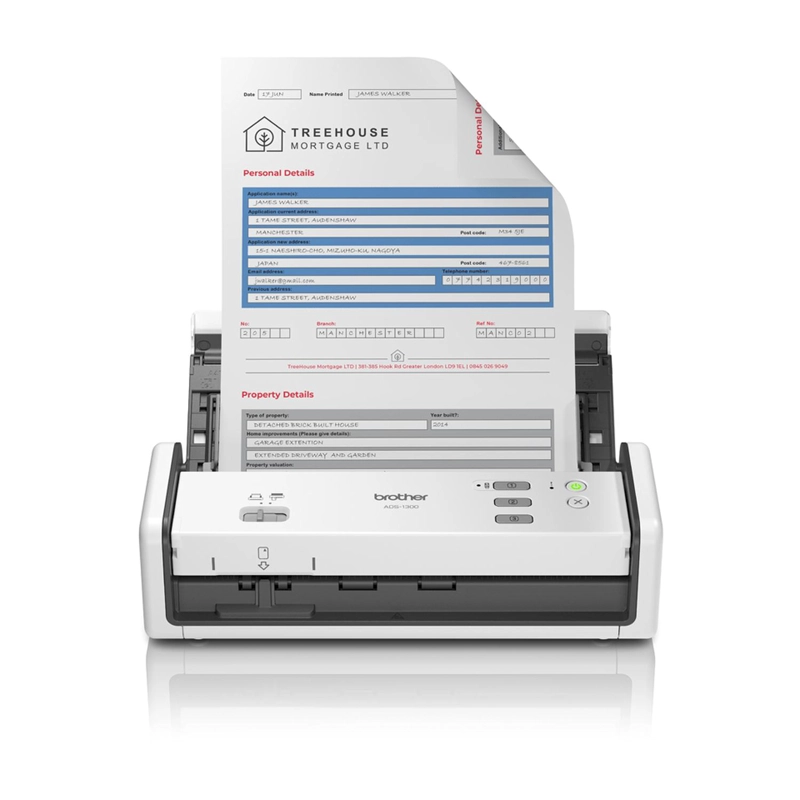 ESCANER BROTHER ADS-1300 A4 600 X 600 DPI USB - 2