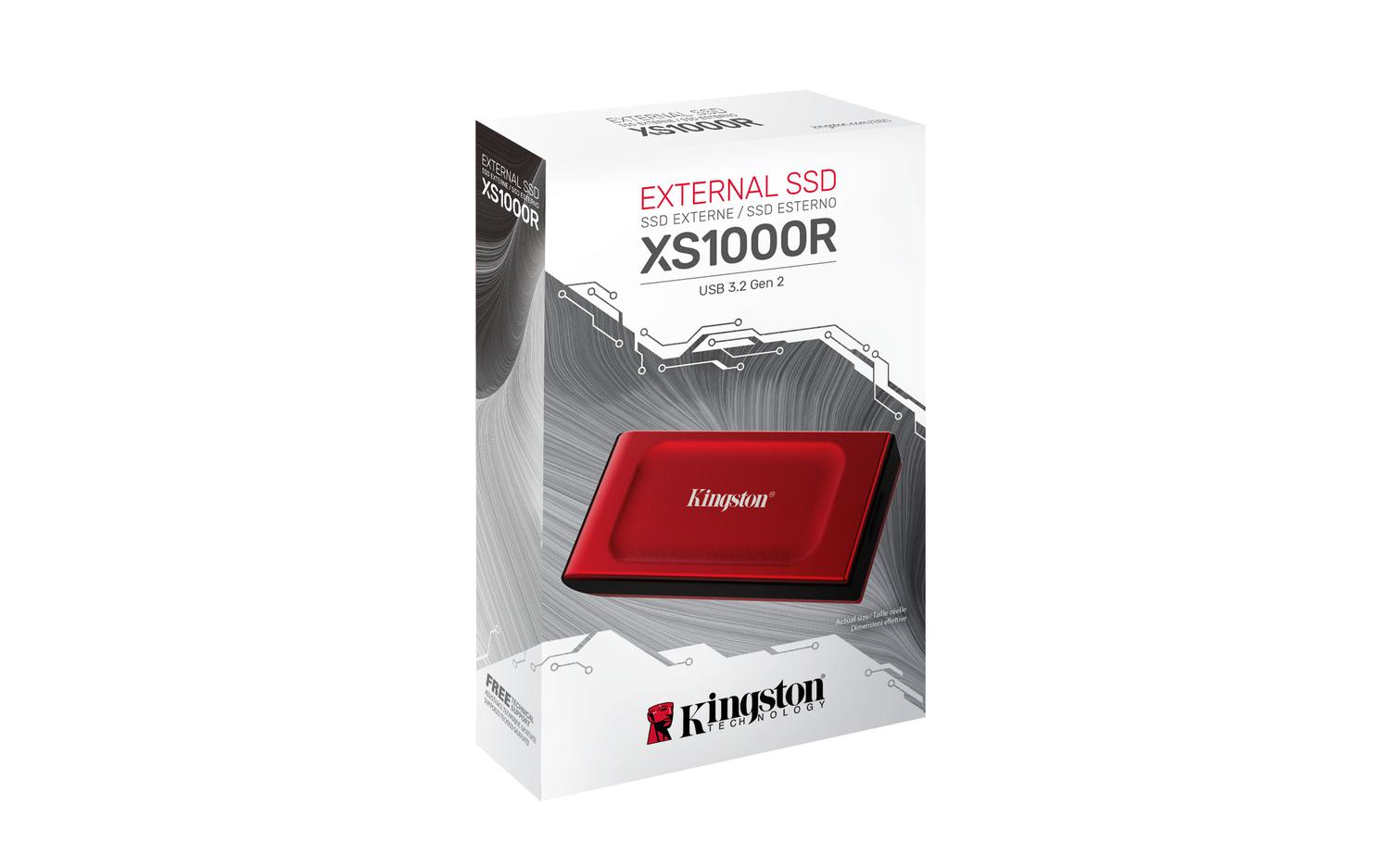 DISCO DE ESTADO SOLIDO EXTERNO KINGSTON XS1000 RED 1 TB - 5