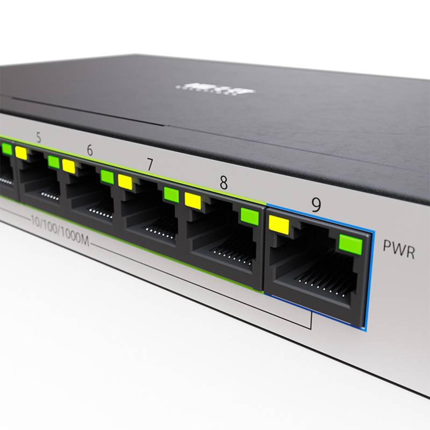 SWITCH VERTEXV900P NEXXT PROFESSIONAL 9 PUERTOS POE GIGABIT - 2