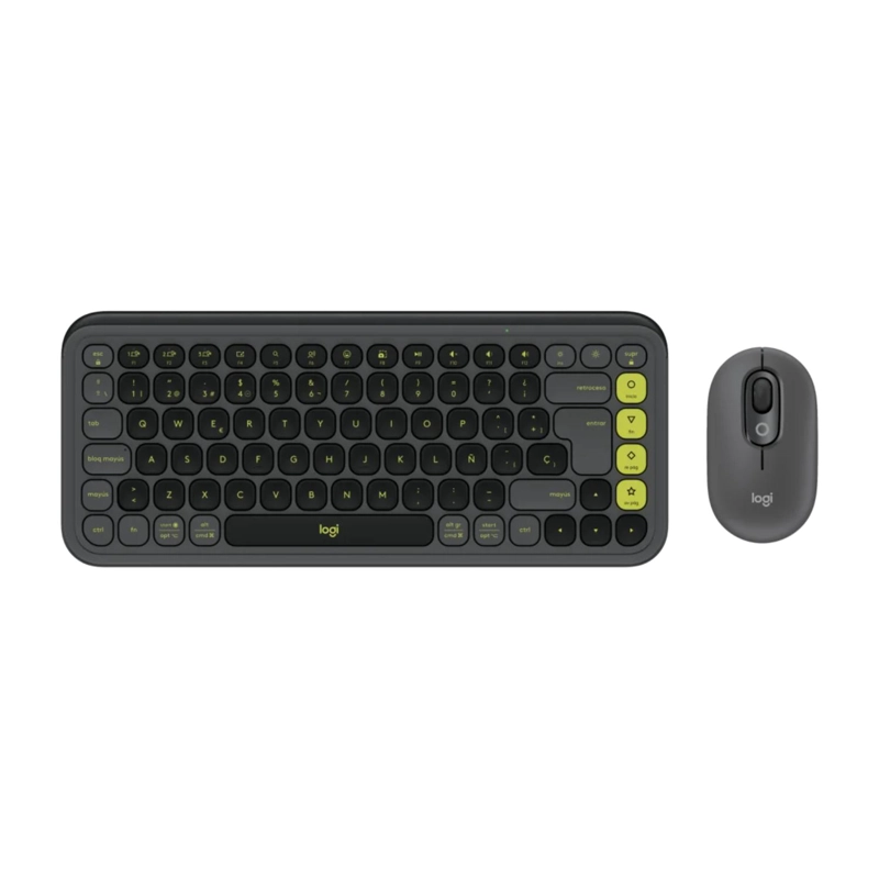 KIT TECLADO Y MOUSE INALAMBRICO LOGITECH POP ICON GRAFITO ESPAÑOL - 1