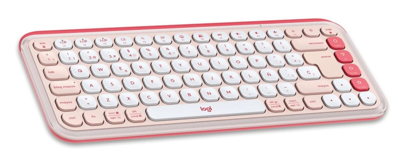 KIT TECLADO Y MOUSE INALAMBRICO LOGITECH POP ICON ROSADO ESPAÑOL - 3