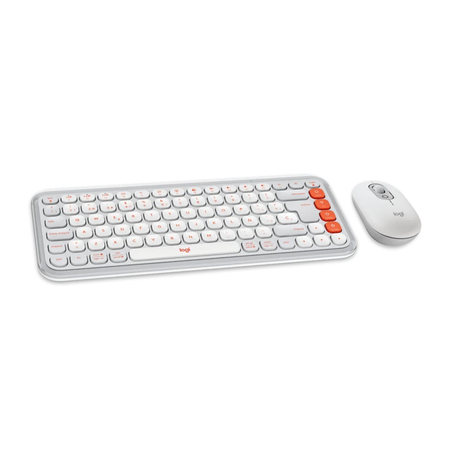 KIT TECLADO Y MOUSE INALAMBRICO LOGITECH POP ICON BLANCO ESPAÑOL - 2