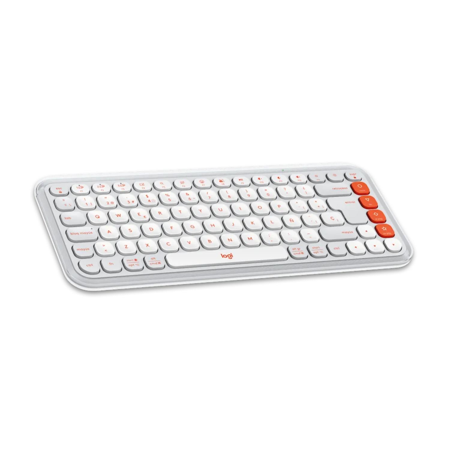 KIT TECLADO Y MOUSE INALAMBRICO LOGITECH POP ICON BLANCO ESPAÑOL - 3