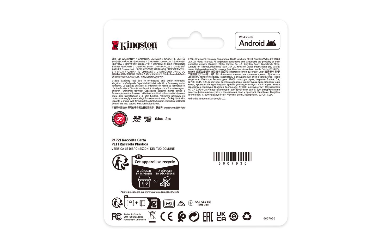 TARJETA MICROSDXC 256GB KINGSTON SDCS3 CANVAS SELECT PLUS - 6