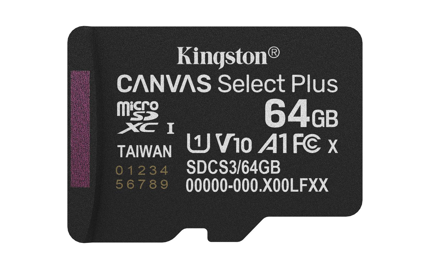 TARJETA MICROSDXC 64GB KINGSTON SDCS3 CANVAS SELECT PLUS - 3