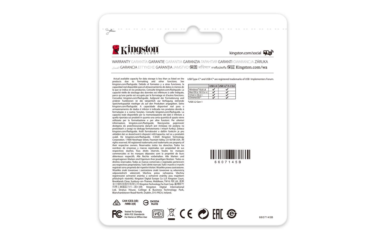 PENDRIVE DATATRAVELER 70 256GB USB-C TAPA INCLUIDA WINDOWS/MAC - 6