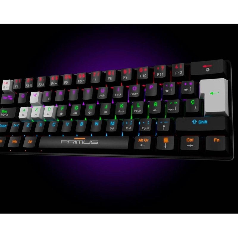 TECLADO MECANICO PRIMUS BALLISTA61T 61 TECLAS RGB NEGRO - 5