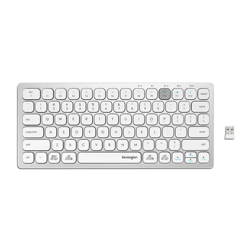 TECLADO INALAMBRICO COMPACTO 3 DISPOSITIVOS BLANCO - 1