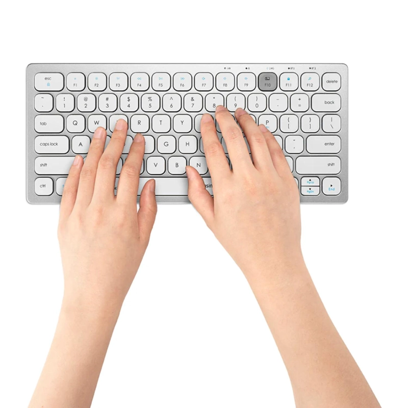 TECLADO INALAMBRICO COMPACTO 3 DISPOSITIVOS BLANCO - 3
