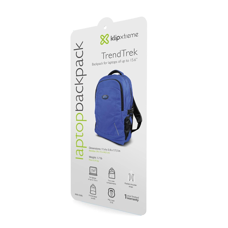 MOCHILA TRENDTREK PARA NOTEBOOK HASTA 15.6' AZUL - 3