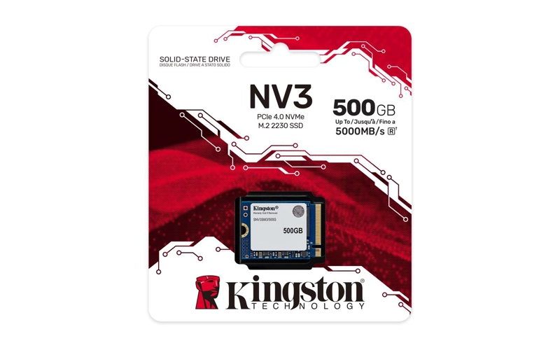 UNIDAD SSD KINGSTON NV3 500GB NVME PCIE 4.0 M.2 2230 - 3