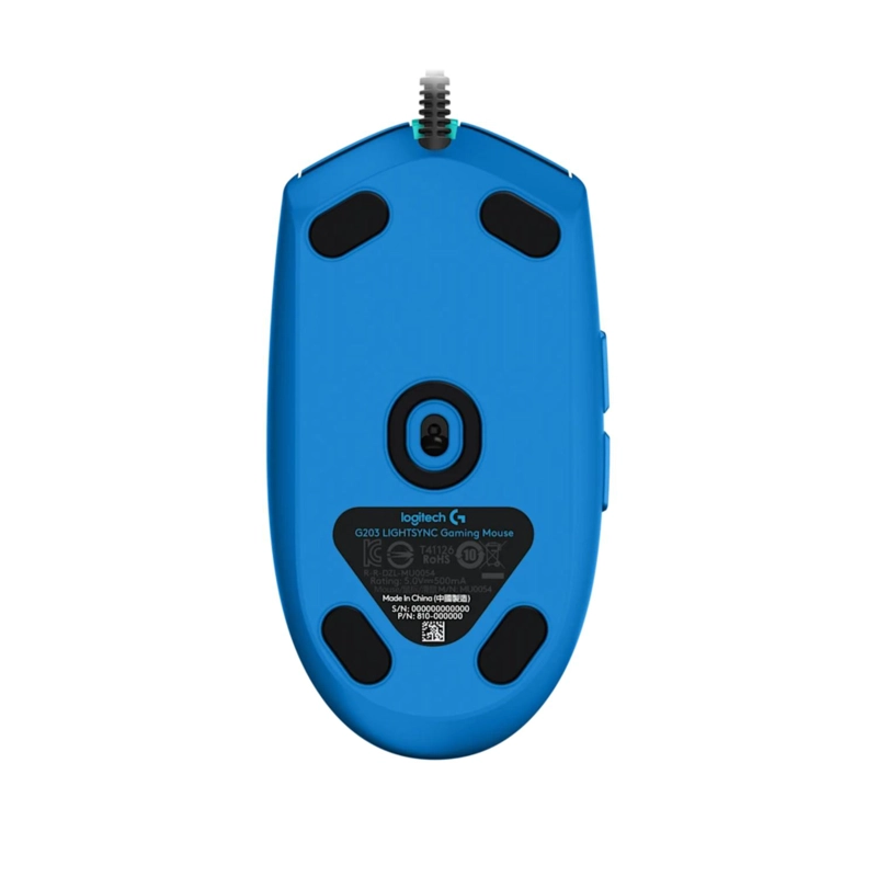 MOUSE GAMER LOGITECH G203 LIGHTSYNC CON CABLE AZUL - 3