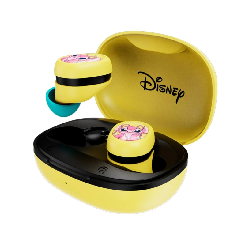 AUDIFONOS TWS STITCH INALAMBRICOS CON ESTUCHE CARGA AMARILLO - 2