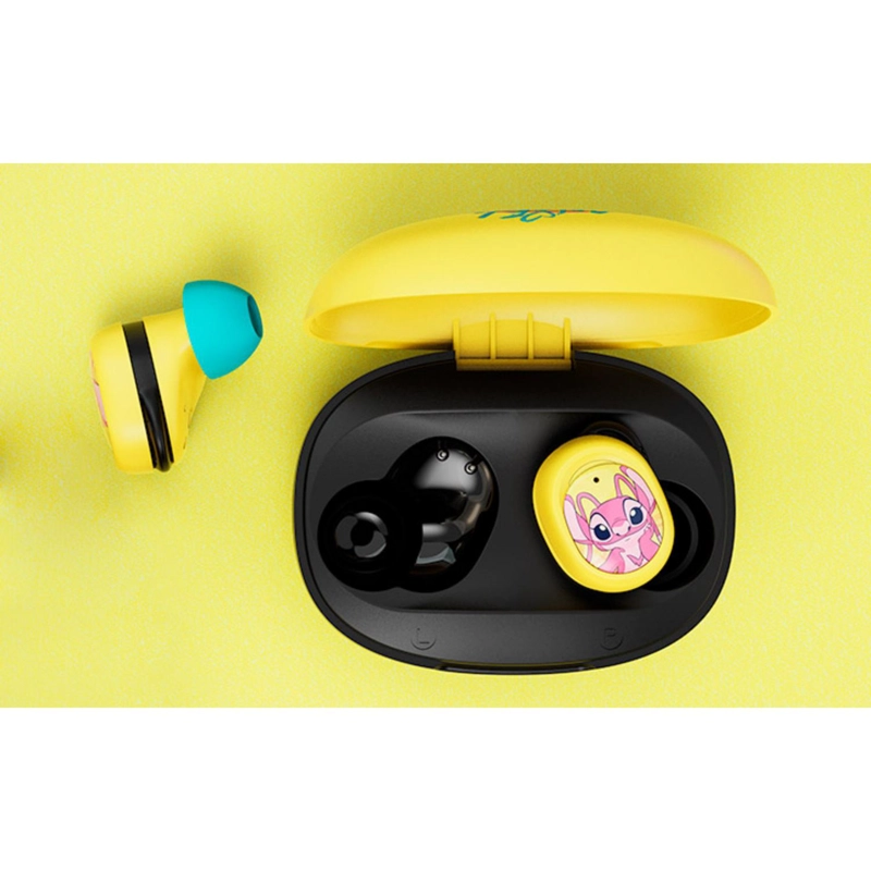 AUDIFONOS TWS STITCH INALAMBRICOS CON ESTUCHE CARGA AMARILLO - 6
