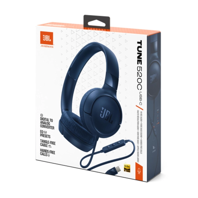AUDIFONOS JBL TUNE 520C CON CABLE USB-C AZUL - 8