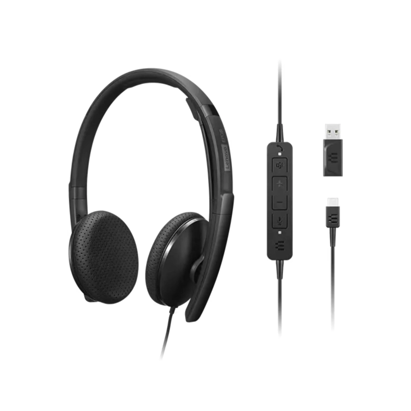 AURICULARES LENOVO VOIP USB-C USB-A PARA MICROSOFT TEAMS - 1