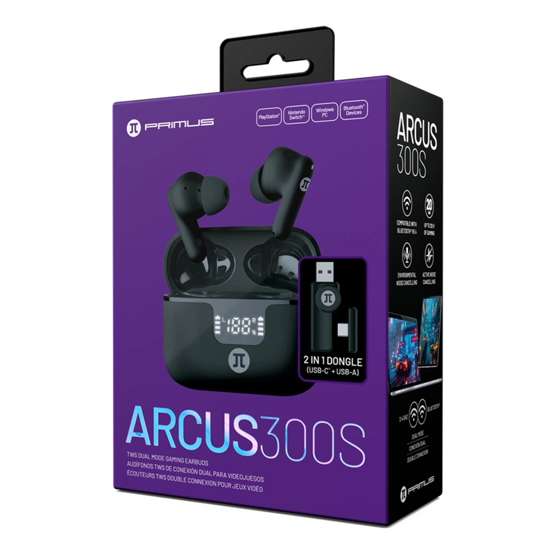 AUDIFONOS INALAMBRICOS PRIMUS GAMING ARCUS300S NEGRO - 8