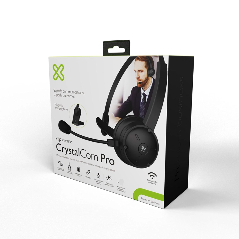 AUDIFONOS CRYSTALCOM PRO INALAMBRICO DIADEMA NEGRO - 6