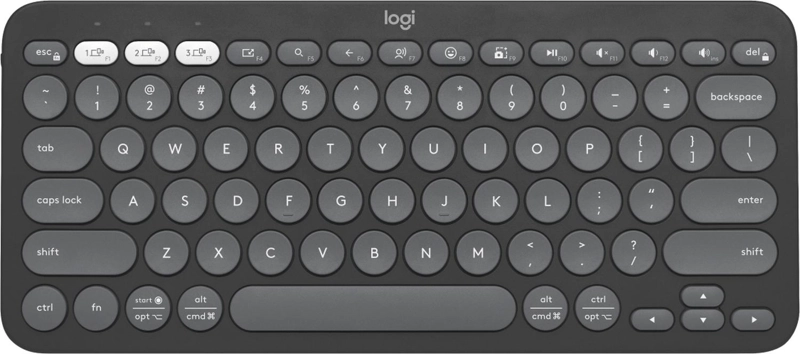 TECLADO PEBBLE KEYS 2 K380S RF INALAMBRICO + BLUETOOTH QWERTY GRAFITO - 1