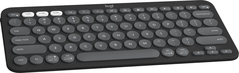 TECLADO PEBBLE KEYS 2 K380S RF INALAMBRICO + BLUETOOTH QWERTY GRAFITO - 3