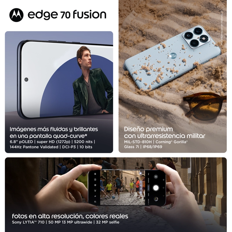 SMARTPHONE MOTOROLA EDGE 70 FUSION 256GB 8GB 5G AZUL - 4