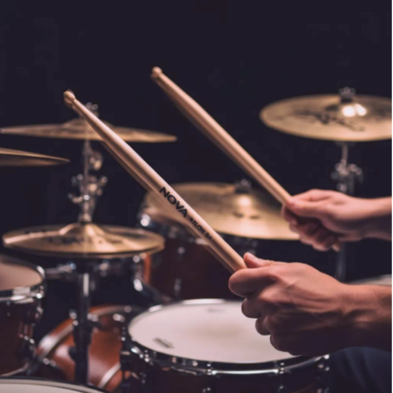 BAQUETAS VIC FIRTH NOVA NM5AN MAPLE 5A PUNTA NYLON - 4