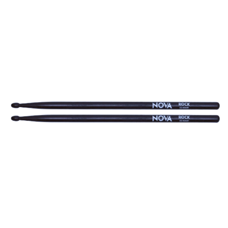 BAQUETAS NOVA ROCK CLASSIC BLACK HICKORY PUNTA MADERA - 2