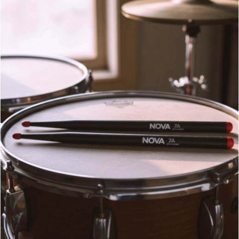 BAQUETAS VIC FIRTH NOVA N7AN 7A PUNTA NYLON NEGRAS - 4