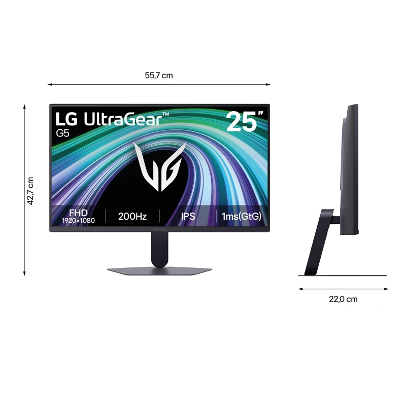 MONITOR LG ULTRAGEAR 25G523B-B 25' IPS FHD 200HZ - 5