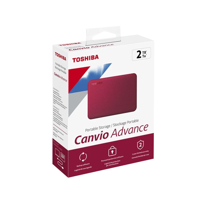 DISCO DURO TOSHIBA CANVIO ADVANCE 2TB USB 3.0 ROJO - 6