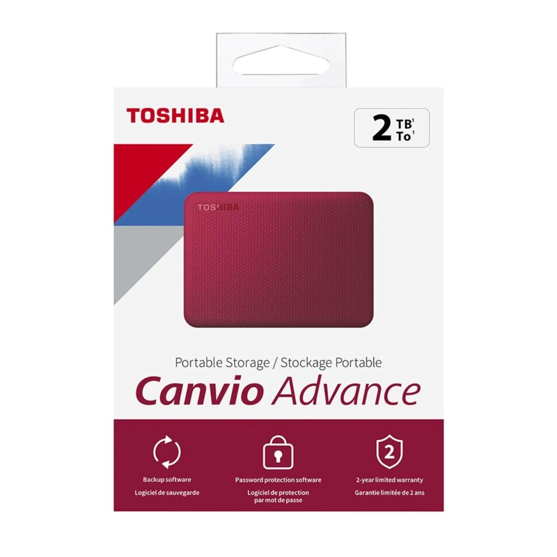 DISCO DURO TOSHIBA CANVIO ADVANCE 2TB USB 3.0 ROJO - 7