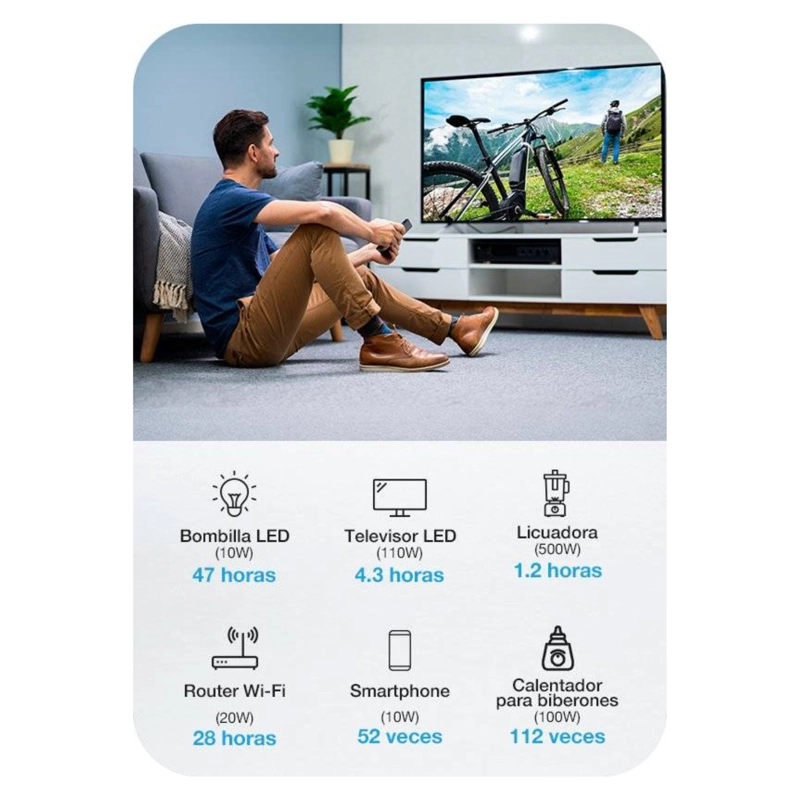 GENERADOR PORTATIL FORZA TITAN 700W 220V 551WH - 6