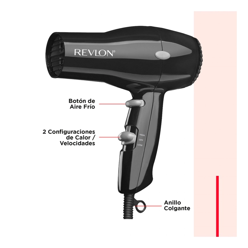 REVLON SECADOR COMPACTO IONICO NEGRO RVDR5260BLA2 - 3