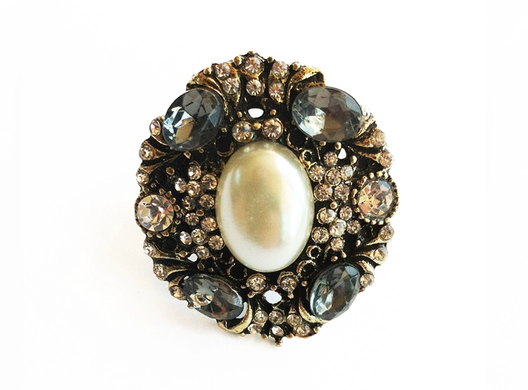 ANILLO BRILLANTES PERLA ESTUPRENDA - 1