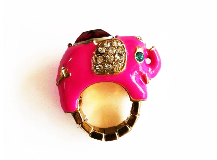ANILLO ELEFANTE ROSADO ESTUPRENDA - 1