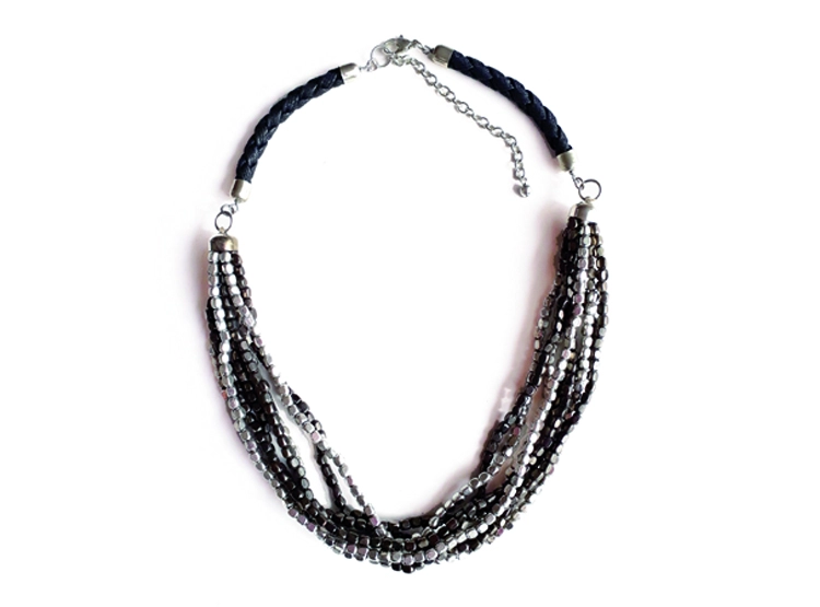 COLLAR BLACK SILVER ESTUPRENDA - 1
