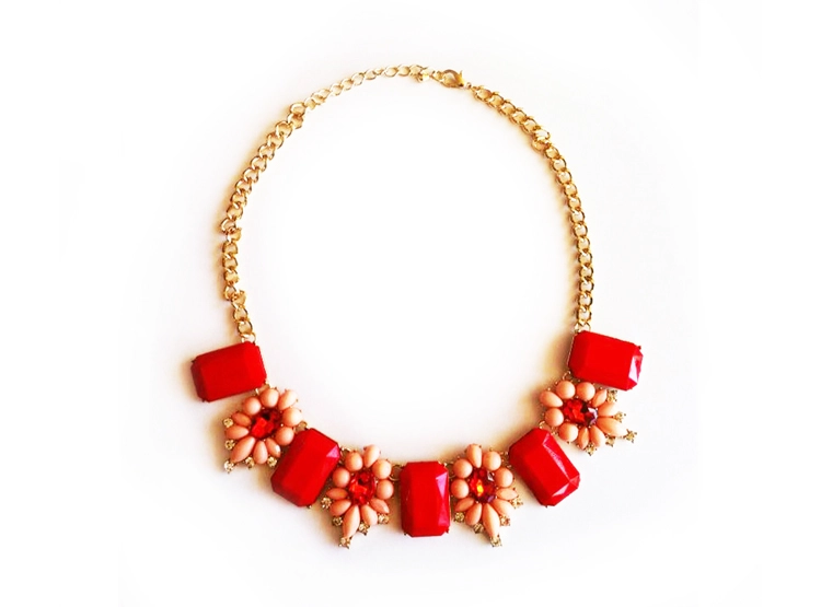COLLAR CALUGAS ROJAS ESTUPRENDA - 1