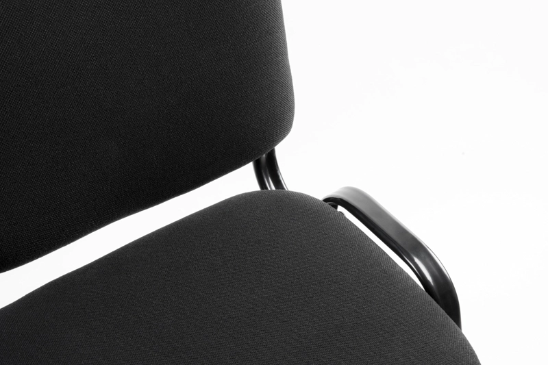 SILLA VISITA ISO ACOLCHADA EN COLOR NEGRO - 6