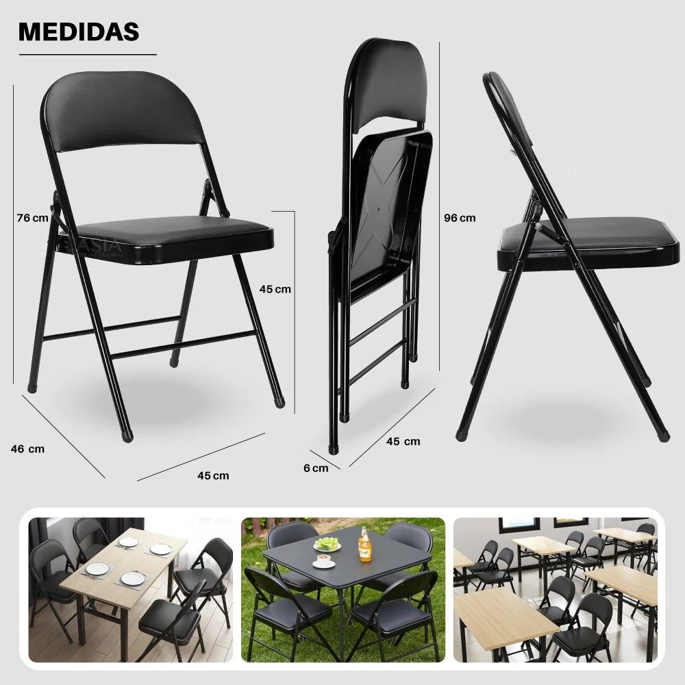SILLA PLEGABLE METÁLICA ACOLCHADA TODO EVENTO - 2
