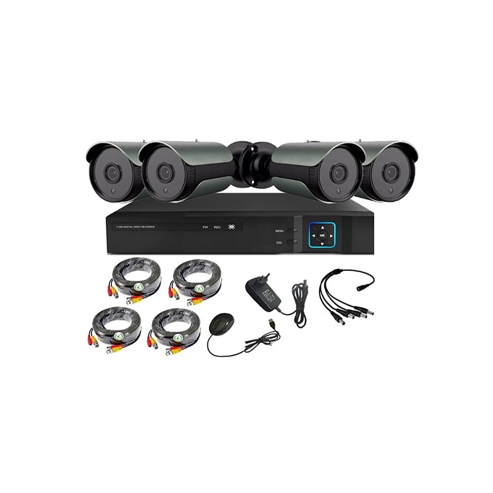 KIT 4 CAMARAS DE SEGURIDAD HD EXTERIOR E42L - 1