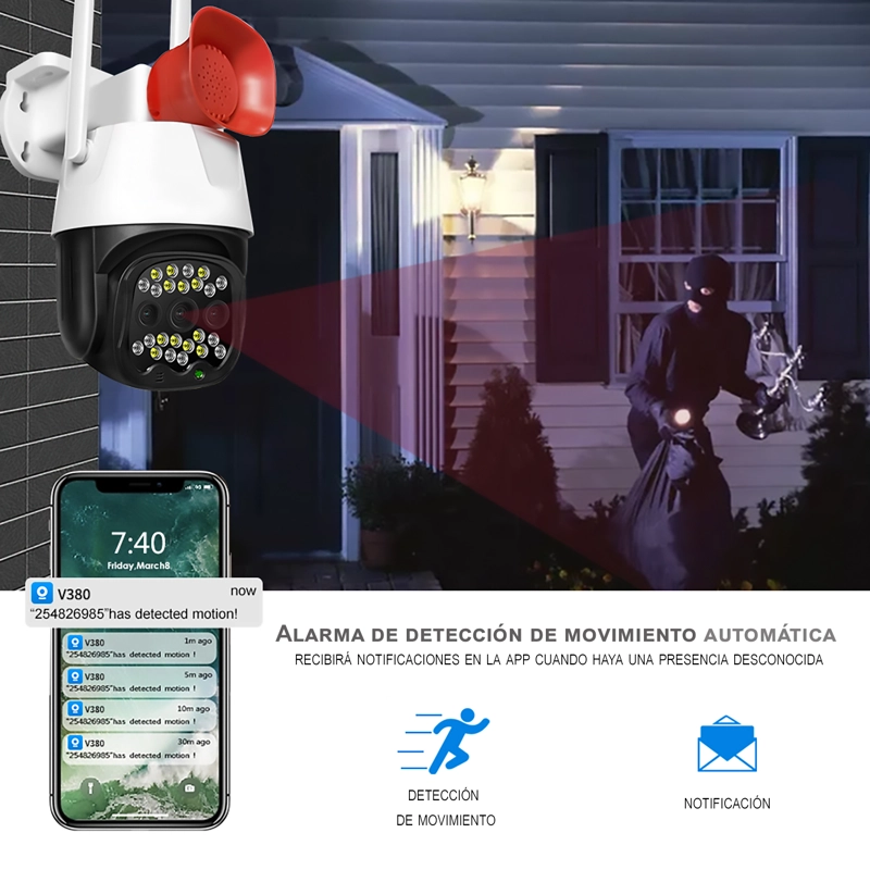 CÁMARA VIPA SEGURIDAD WIFI EXTERIOR IP1150N - 6