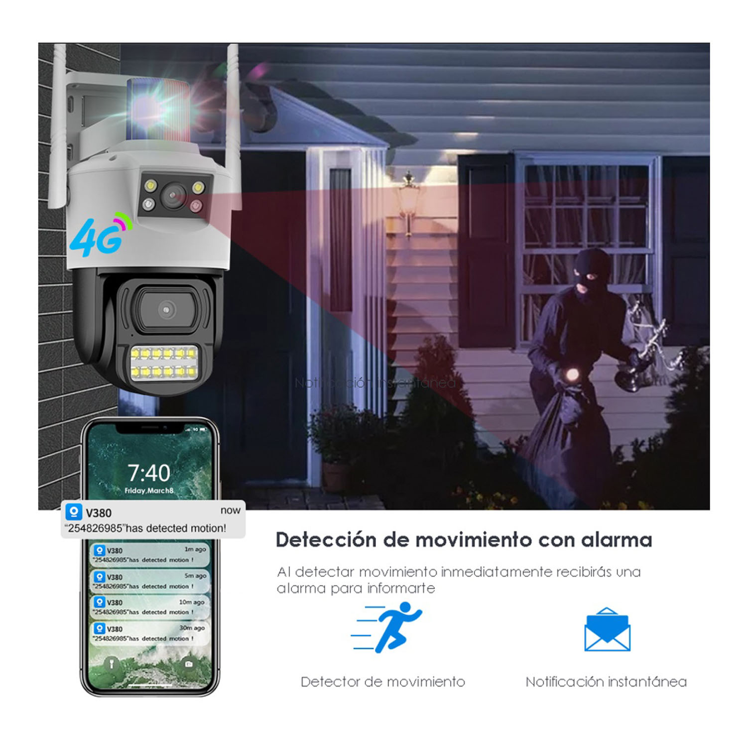 CÁMARA VIPA SEGURIDAD 4G EXTERIOR IP14004G - 8