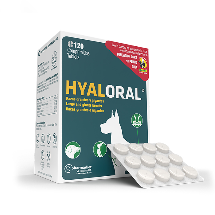 HYALORAL RAZAS GRANDES Y GIGANTES 120 COMPRIMIDOS - 1