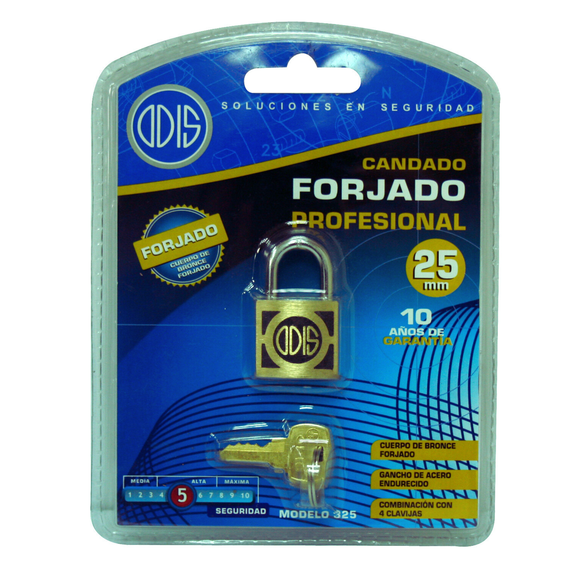 CANDADO ODIS 325 25 MM BRONCE FORJADO - 5