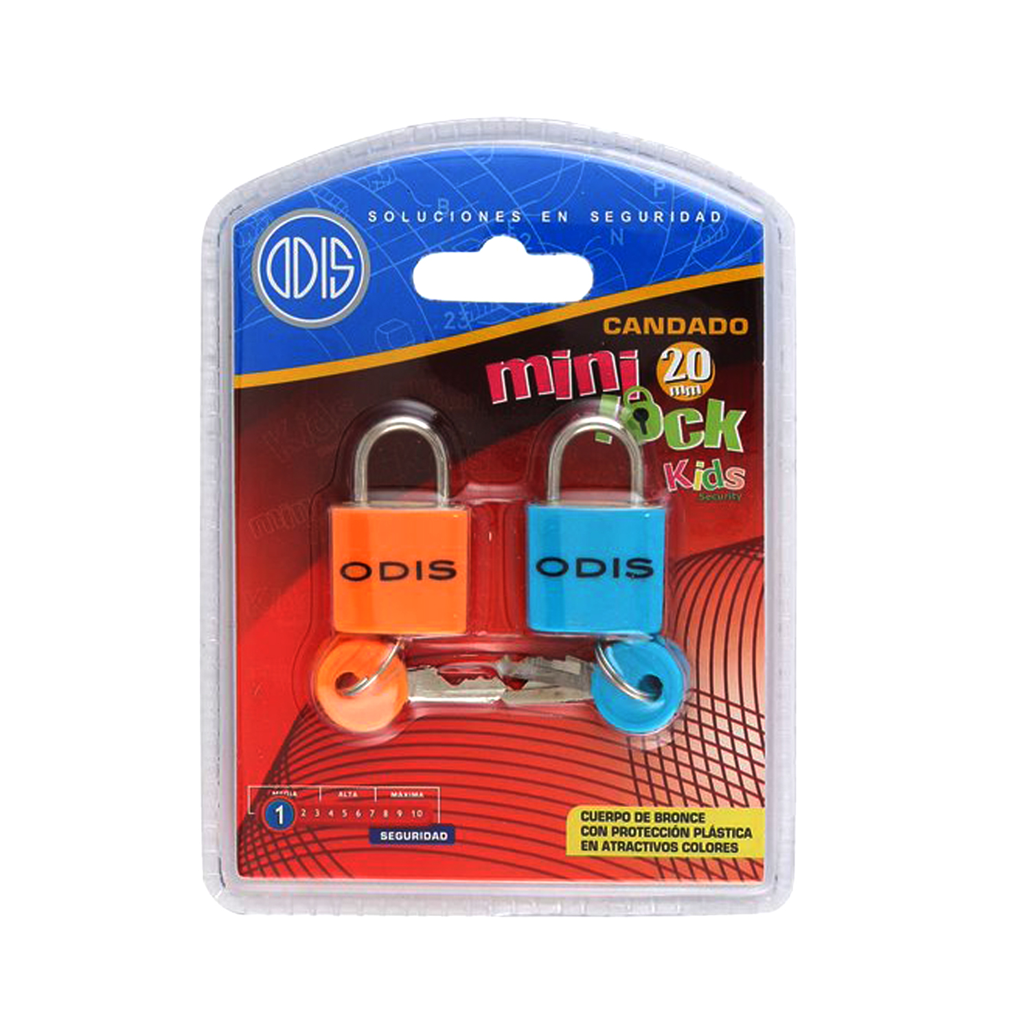 PACK ODIS 2 CANDADOS MINI LOCK 20 MM - 7
